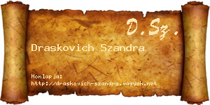 Draskovich Szandra névjegykártya